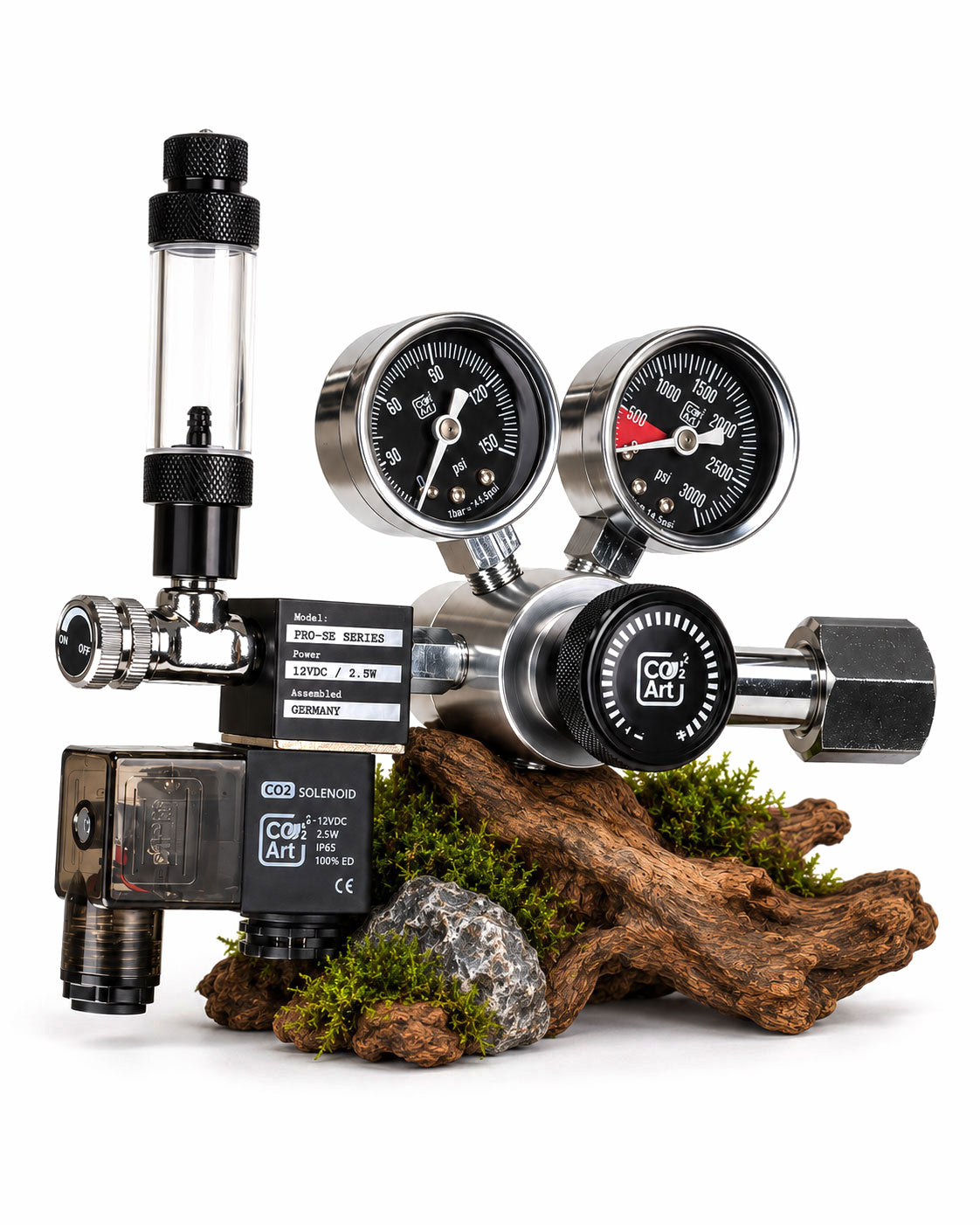 PRO-SE Series - Aquarium CO2 Dual Stage Regulator with Integrated Solenoid